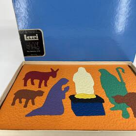 2176 Lauri 1979 Nativity Rubber Puzzle Vintage Foam Maine Usa With Box
