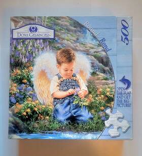 Masterpieces 705988304125 Natures Little Guardian Dona Gesinger Puzzle 500 Pc 19.5in Round Free Shipping