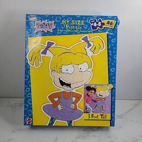 Mattel 074299414275 Vintage Rugrats 46 Piece My Size Puzzle 3 Feet Tall Angelica Complete