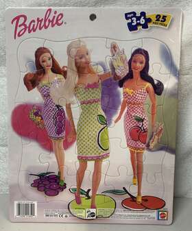 Mattel 074299416590 Barbie 25 Piece Frame Tray Puzzle Ages 3-6