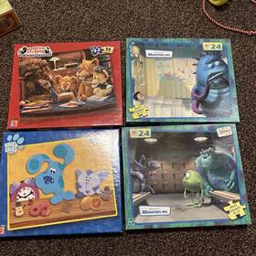 Mattel 074299425219 Childrens Puzzle - 24 Pieces Ages 3-7 Lot Of 4