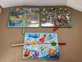 Melissa & Doug 000772022804 3 And Activity Boards Magnetic Wand Color Maze Number Fishing