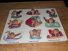 Melissa & Doug 000772903103 Lights Camera Interaction Melissa&doug Wooden Farm Jumbo Knob Puzzle Ages 2-5