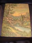 C1930 Milton 13 150pc " "sunset Jigsaw Pc Orig Wooden Bradley Sp Ridge Puzzle Box