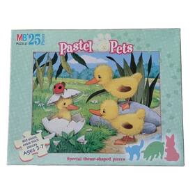 Milton Bradley 032244000881 Vintage 1997 Pastel Pets Baby Ducks Puzzle 25 Pieces Sealed