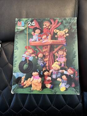 Milton Bradley 032244040696 Vintage Cabbage Patch Kids 24 Pc Puzzle 1990 Sealed Box
