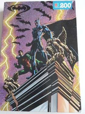 Milton Bradley 032244044328 Vintage 1995 Batman And Robin Mb Jigsaw Puzzle 200 Pcs. Forever