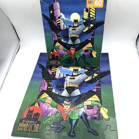 Milton Bradley 032244044342 The Adventures Of Batman And Robin 60 Piece Puzzle 1995 Mb Complete