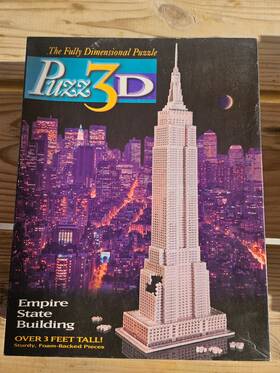 Milton Bradley 032244044656 Vintage 1994 Puzz 3d Empire State Building Dimensional Puzzle