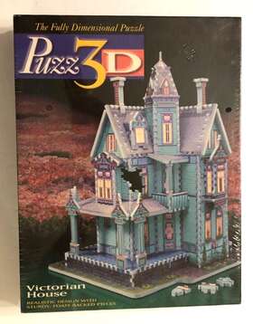 Milton Bradley 032244045813 19.99 Vintage 1994 Puzz 3d Victorian House 700 Piece Puzzle New