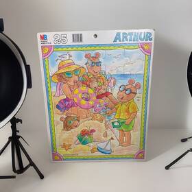 Milton Bradley 032244046520 Vintage Pbs Arthur 25 Pc Frame Tray Puzzle Beach Summer