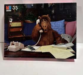 Milton Bradley 032244048586 1987 Giant Alf Floor Puzzle 4858 Complete 35 Pieces 22 Inch X17
