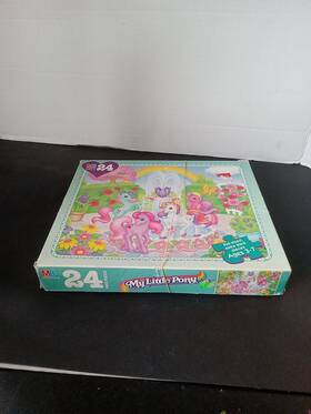 Milton Bradley 032244048722 My Little Pony Vintage Puzzle Complete 24 Pc 1997 Box Ages 3-7