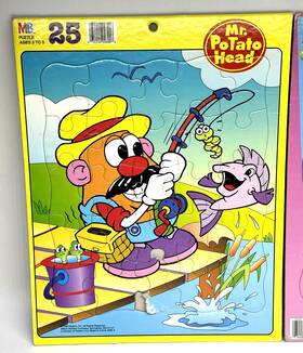 Milton Bradley 032244048906 Vintage Mr Potato Head Frame Tray Puzzle 1998 Cardboard 25 Piece