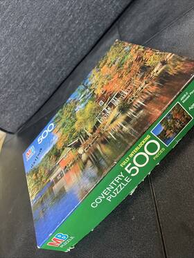 4906-2 Milton Bradley 032244049064 Vintage 500 Piece Jigsaw Coventry Puzzle Moose Pond Me