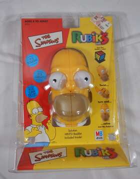 Milton Bradley 076930493267 The Simpsons Homer Rubiks Cube 2002 Hasbro New Sealed Vintage