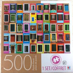 Milton Bradley 430000641994 Colorful Windows 500 Piece Jigsaw Puzzle By