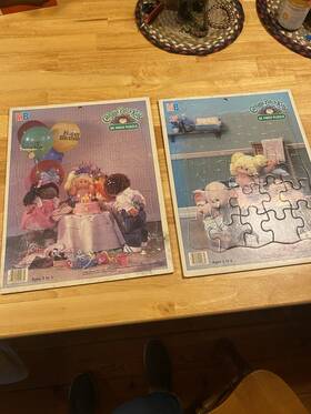 4483-2 Milton Bradley Rare 1984 Cabbage Patch Kids Frame-tray Puzzle Happy Birthday 25 Pcs New Set 2