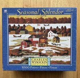 Milton Bradley 653569063018 Country Spyce Charles Wysocki Seasonal Splendor 1000 Piece Jigsaw Puzzle Rare