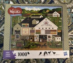 Milton Bradley 653569462231 Vtg 2009 Charles Wysocki Americana Peppercricket Farms 1000 Pc Jigsaw Puzzle