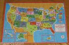 Milton Bradley United States World Map Puzzle Double Sided Die Cut State Lines 1975 Mb Usa 032244048067