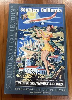 Minicraft Collection 048051500025 Pacific Southwest Airline Southern California 1000pc Puzzle