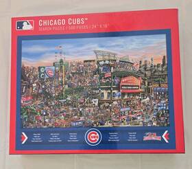 Mlb 817285021190 Chicago Cubs Search Puzzle 500 Pieces 24 Inch X 18 Find Joe Journeyman