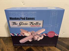 Monkey Pod Games 400006708601 Wood Airplane Puzzle Box The Globe Trotter Plane Kids Childrens