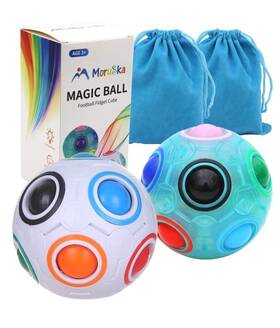 Moruska 758330827049 Rainbow Cube Magic Ball Color Shift Puzzle Fidget Toy Stress Reliever