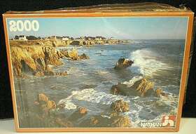 Nathan 254775524088 2000 Piece Jigsaw Puzzle Wild Coastline Vtg Made In Holland Sea Ocean New