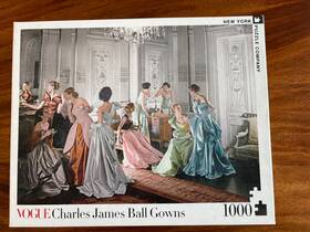 New York Puzzle Co Puzzles 819844010621 Vintage Vogue Company 1000 Piece Charles James Ball Gowns Rare