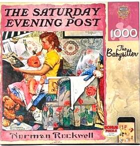 Norman Rockwell Masterpieces 705988715099 Saturday Evening Post The Babysitter Jigsaw Puzzle 1000 Pcs