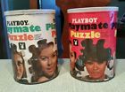 Of1967 Unopened Playmate Playboy Puzzles April December Tin Centerfold Pair