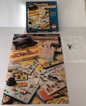 Parker Brothers 032244048975 Vtg 1998 Monopoly Through The Years 550 Piece Jigsaw Puzzle