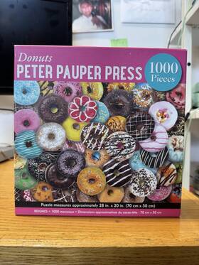 Peter Pauper Press 781441334954 Donuts 1000 Piece Jigsaw Puzzle Complete