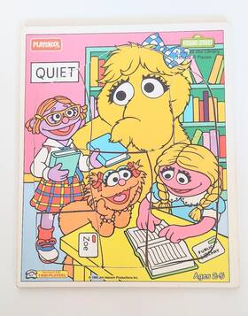 Playskool 032245003157 Sesame Street Zoe Woodboard Puzzle 1994 Vintage