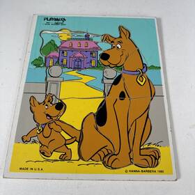Playskool 340-1 Vintage Scooby Doo Scrappy Tray Puzzle 1980 Hanna-barbera