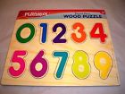 Playskool Raised Wooden Numbers Puzzle 10 Pieces 788958110438