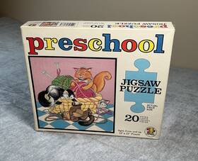 Preschool 078581070385 Vintage Cats Extra Chunky Pieces 12 X Inch Jigsaw Puzzle # 7038