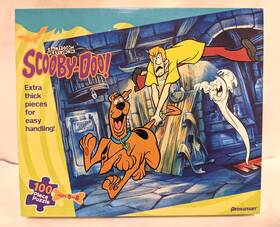 Pressman 021853040098 1999 Scooby-doo Puzzle By #4009 100 Pcs With Ghost Vintage Rare
