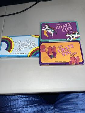 Price Stern Sloan 078814024772 Lot Of 3 Vintage Crazy Puzzles-rainbow Pig And Cow Game