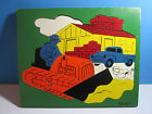 Puzzle Bulldozer " Playskool 20pc. Tray Vintage "man Wooden