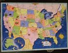 Puzzle Map Vintage1963 Box Hallmark United U... States Original Jigsaw