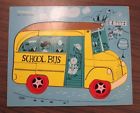 330-18 Puzzle School Vintage Playskool Tray Wood Complete Frame Bus