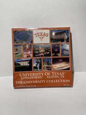 Puzzling Maps 013547528517 University Of Texas Ut Longhorns Football 500 Pc Jigsaw Puzzle Rare Photos