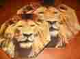 Pzl8044 Springbok Vtg 1974 Octagonal Lion Jigsaw Puzzle King Of Beasts Complete