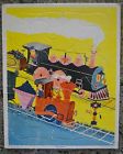 Racing Trains Puzzles Tray Number Frame 1960 80-2a Playskool Vintage Two