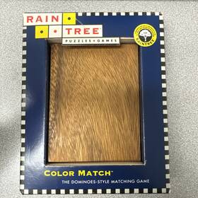 Rain Tree 794764001112 Vintage Wood Puzzle Inch Color Match Domino Style Matching Game