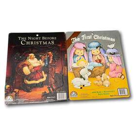 Random House 038457059975 Tray Puzzle Lot 2 Night Before And First Christmas Vintage1980s