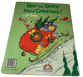 Random House 038457059982 Vintage How The Grinch Stole Christmas 1985 Tray Puzzle Holiday Stocking Stuffer